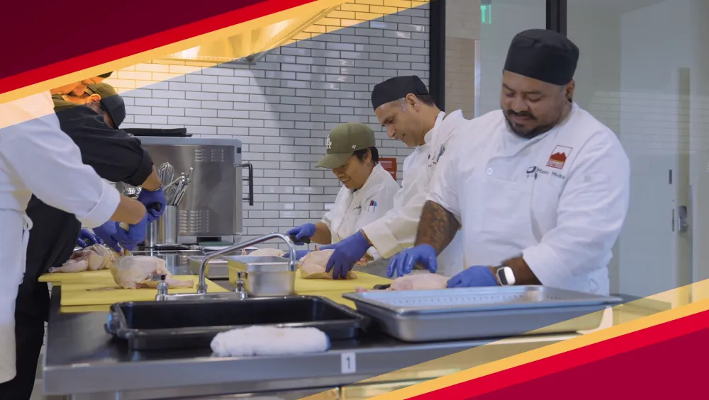 Students in the kitchen at ATEP.