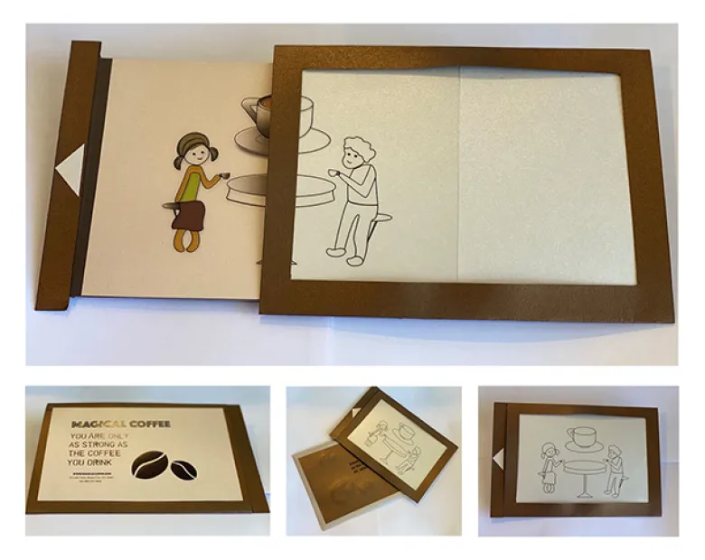 Works from Mandana Yaghini in GD240 Intermediate Graphic Design. First place in The Association for PRINT Technologies (APTech) contest 2020