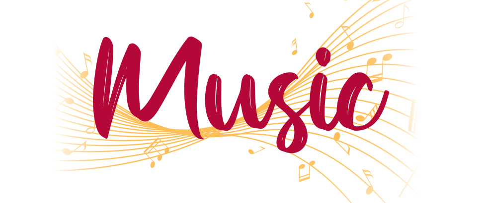 Music Department logo featuring written music notes