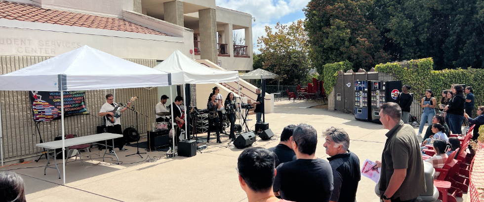 Live music being played outside