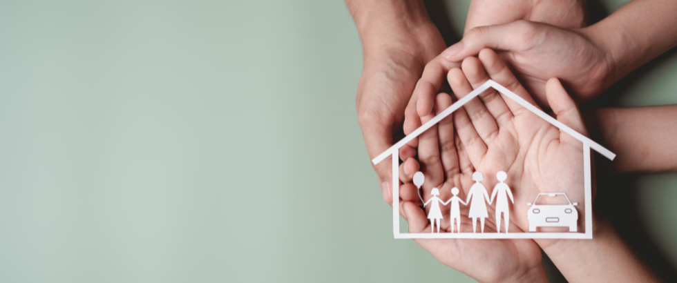 paper cut showing on hands, home, foster care
