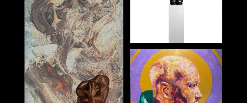 Three images from artists in the Excellence in Black Artistry exhibition