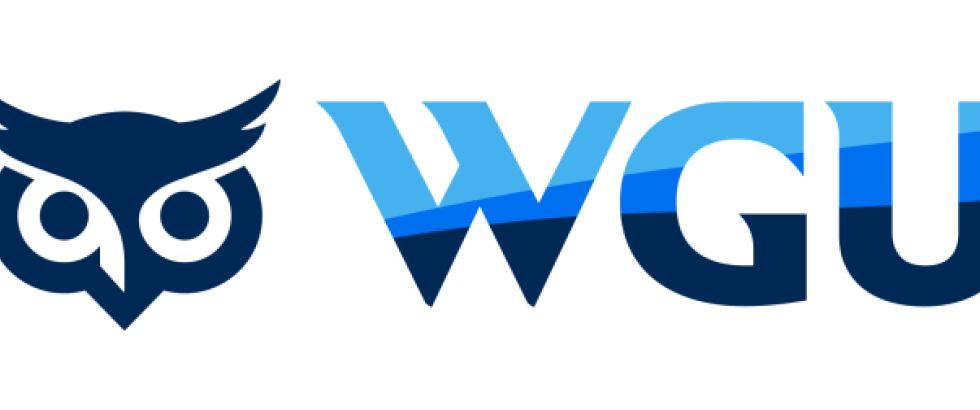 Western Governors University (WGU) logo featuring a stylized navy blue owl beside the letters “WGU” in shades of blue.