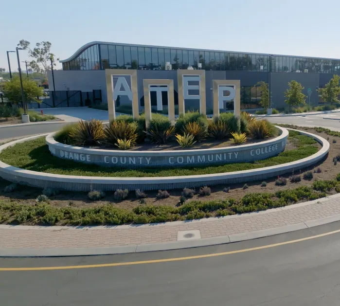 ATEP entrance road sign.