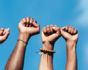 photo of hands in the sky