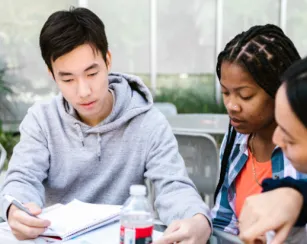students studying together