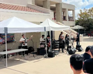 Live music being played outside 