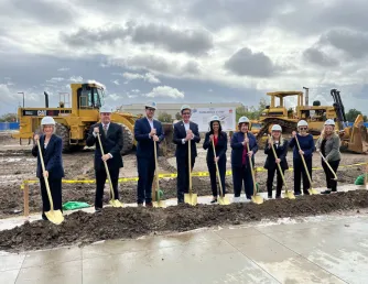 L-R: Trustee Marcia Milchiker, Trustee T.J. Prendergast III, Trustee Ryan Dack, Saddleback President Dr. Elliot Stern, SOCCCD Chancellor Dr. Julianna Barnes, Trustee Carolyn Inmon, Trustee Dr. Terri Whitt, Trustee Dr. Barbara Jay, Vice Chancellor/Business Services Ann-Marie Gabel