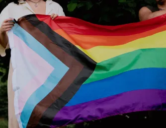 Image of the LGBTQIA+ Progress Pride Flag