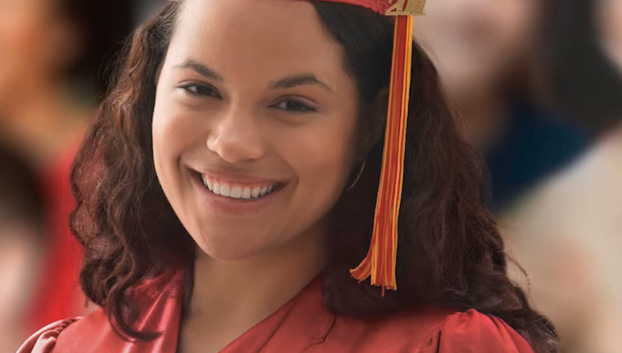 Woman at Graduation in Cap and Gown