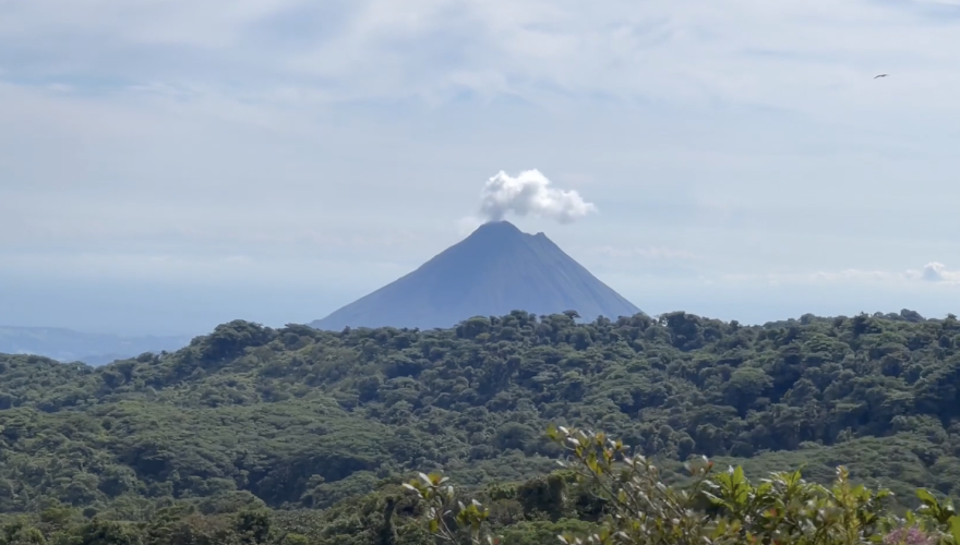 Forest and mountain view in Costa Rica.