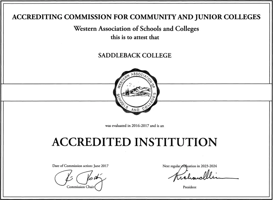 2016-2017 Accreditation Certificate