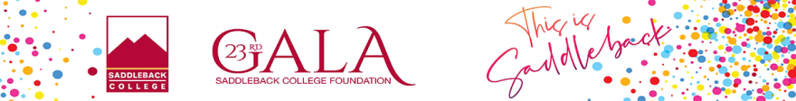 Saddleback College Foundation 2023 Gala Header