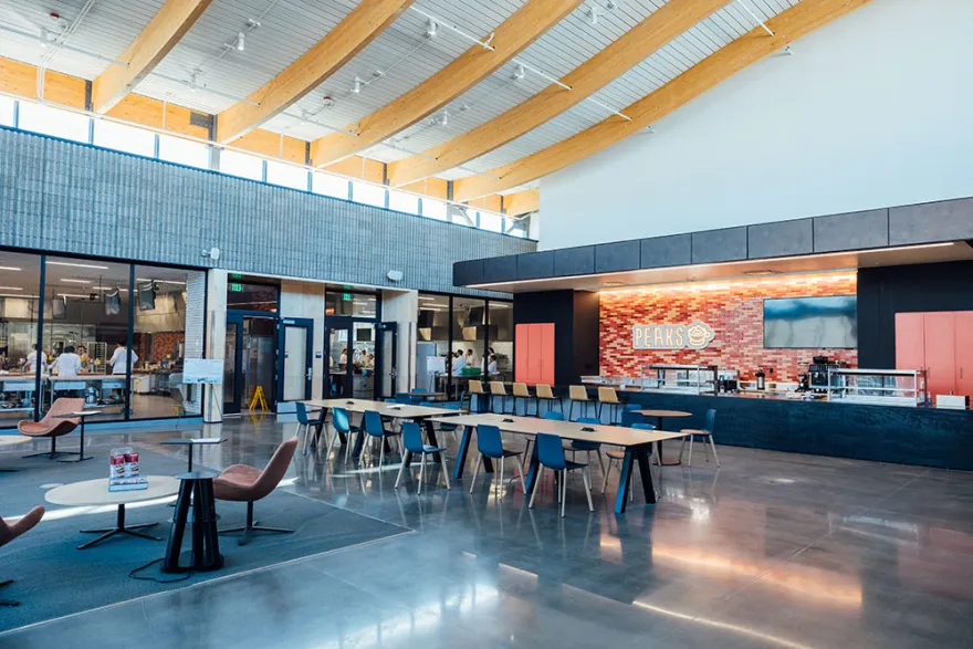 Serving lounge at Peaks Cafe ATEP.